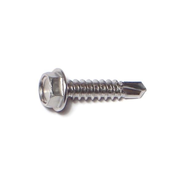 Midwest Fastener Self-Drilling Screw, #8 x 3/4 in, Zinc Plated Stainless Steel Flange Hex Head External Hex Drive 09843 - main